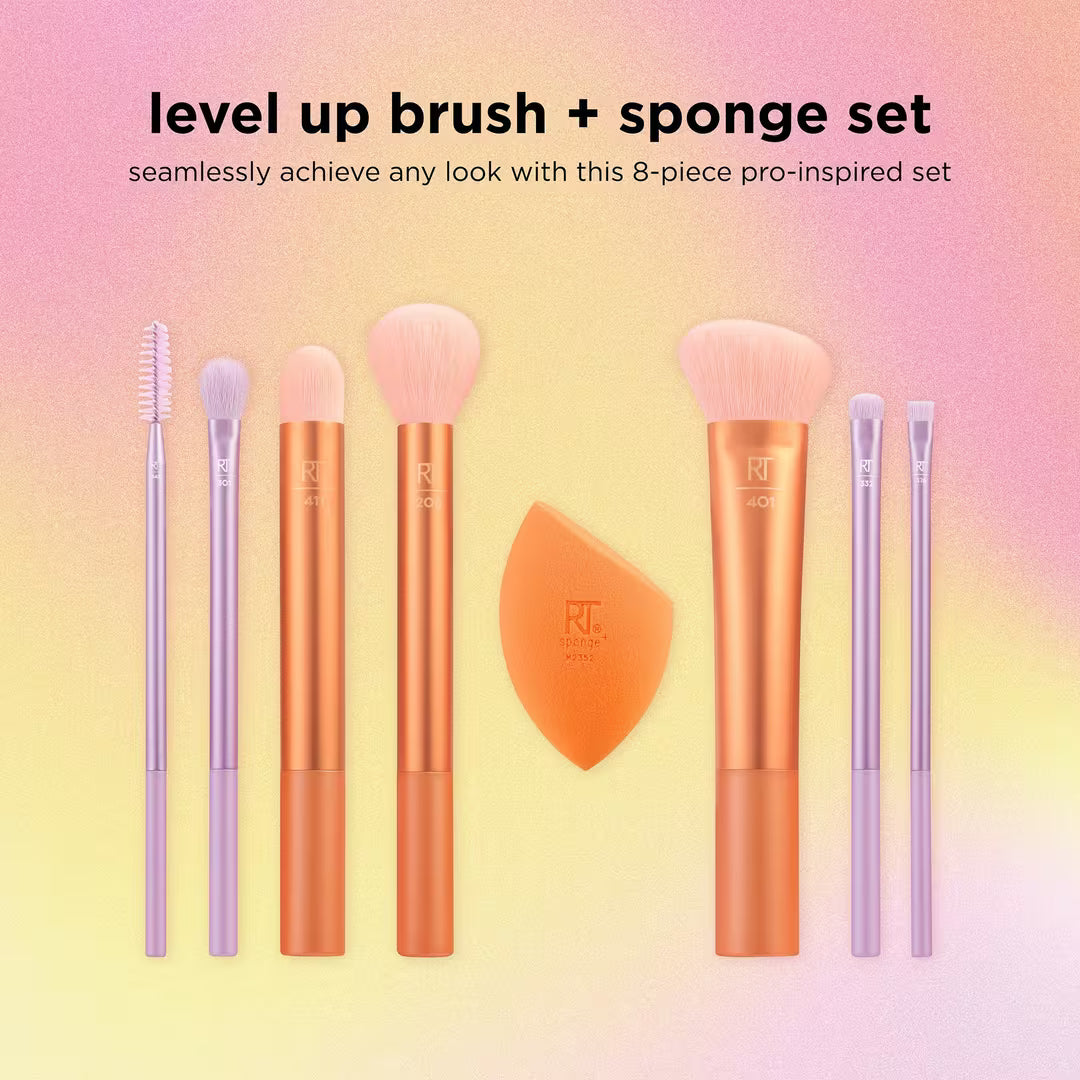 Level Up Makeup Brush + Blending Sponge Set