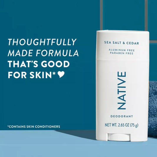 Native Sea Salt & Cedar Solid Deodorant