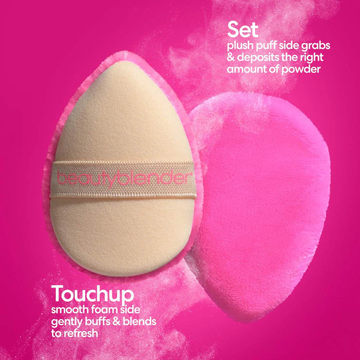 POWER POCKET PUFF Dual-Sided Powder Puff for Setting and Baking