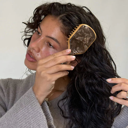 Mini Paddle Hair Brush in Toasted Sugar