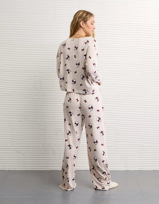 AE Luxe Plush Snoopy Long-Sleeve & Pant PJ Set