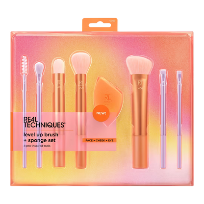 Level Up Makeup Brush + Blending Sponge Set