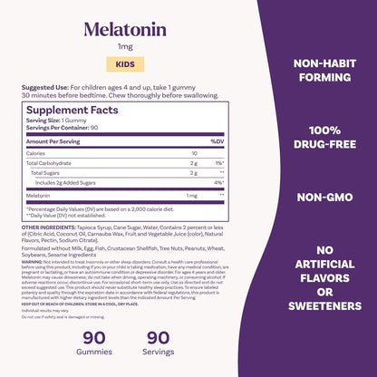 Kids Melatonin Gummies 1 mg