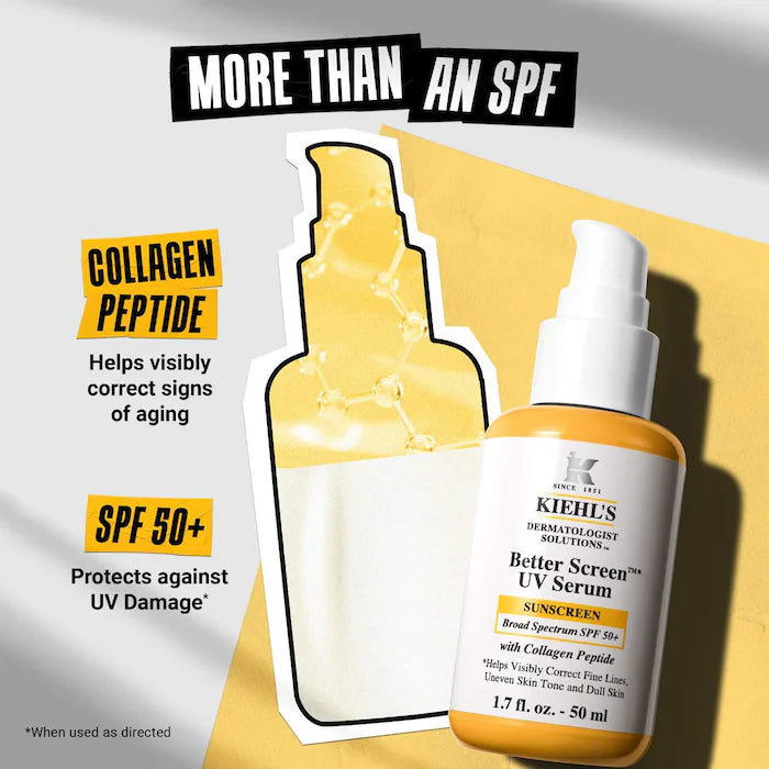 Better Screen UV Serum SPF 50+ Facial Sunscreen with Collagen Peptide