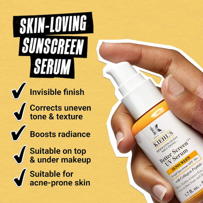 Better Screen UV Serum SPF 50+ Facial Sunscreen with Collagen Peptide