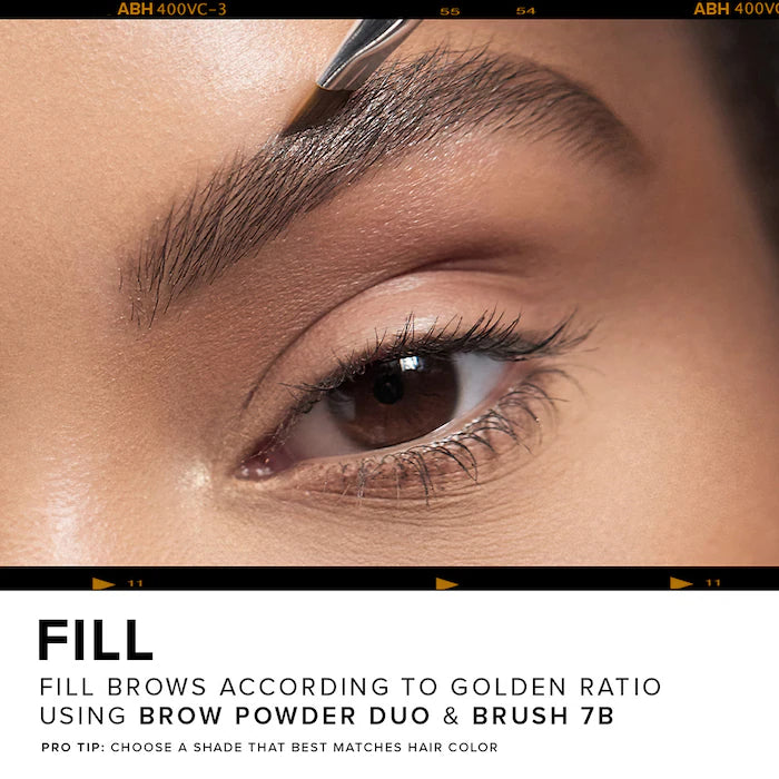Dual-Ended Angled Powder Eyebrow Brush 7B