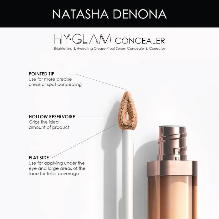 Hy-Glam Brightening & Hydrating Medium to Full Coverage Crease Proof Serum Concealer