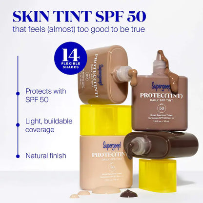 Protec(tint) Daily SPF Tint SPF 50 Sunscreen Skin Tint with Ectoin