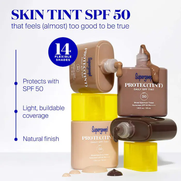Protec(tint) Daily SPF Tint SPF 50 Sunscreen Skin Tint with Ectoin