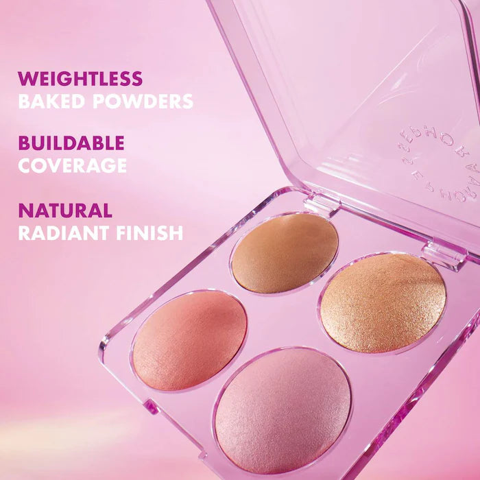 Colorful Face Bronzer, Blush & Highlighter Palette