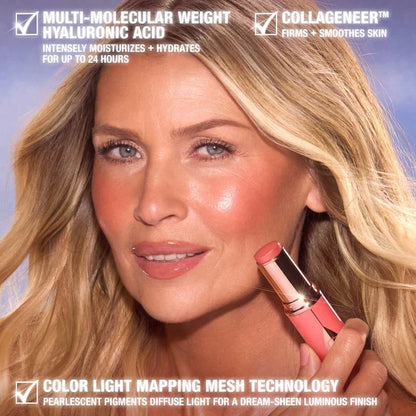 Unreal Lip + Cheek Glow Blush Stick with Hyaluronic Acid