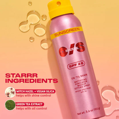 On 'Til Dawn Mattifying Sunscreen Makeup Setting Spray SPF 28