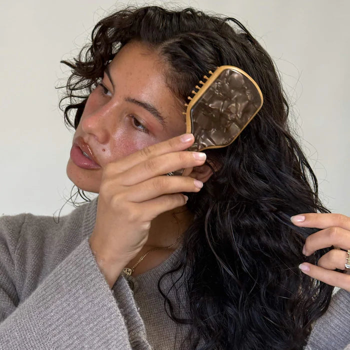 Mini Paddle Hair Brush in Toasted Sugar