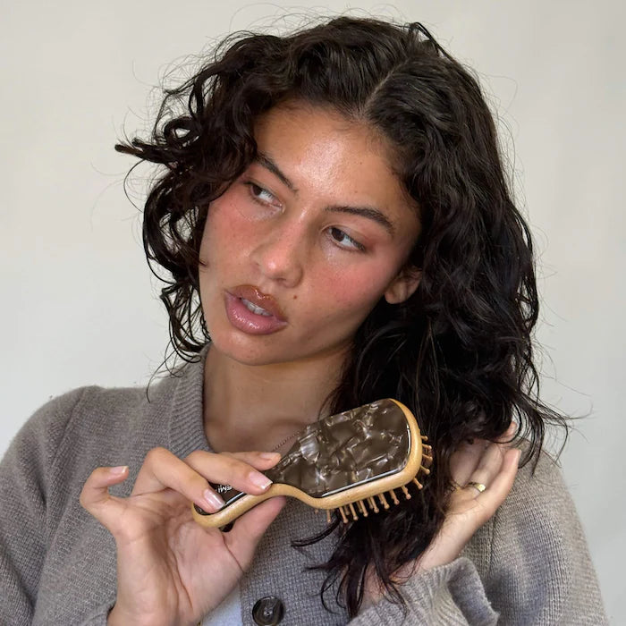 Mini Paddle Hair Brush in Toasted Sugar