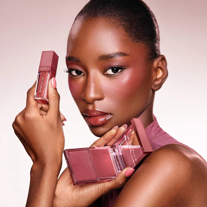 Patrick's Glow and Gloss Set: Major Headlines Blush Duo and Lip Gloss Makeup Gift Set