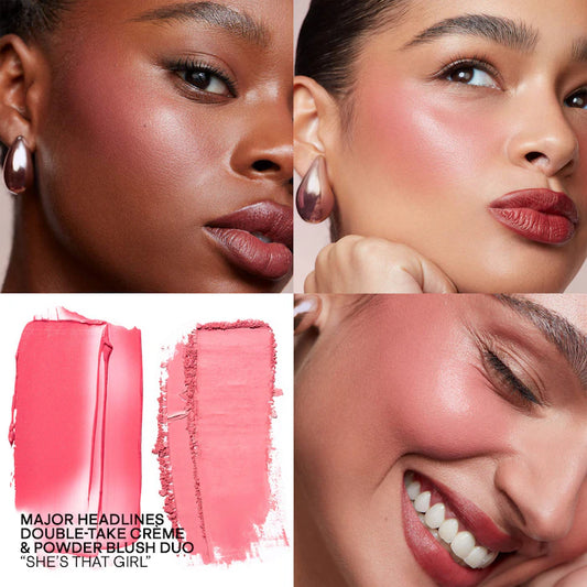 Mini Major Headlines Double-Take Crème & Powder Blush Duo